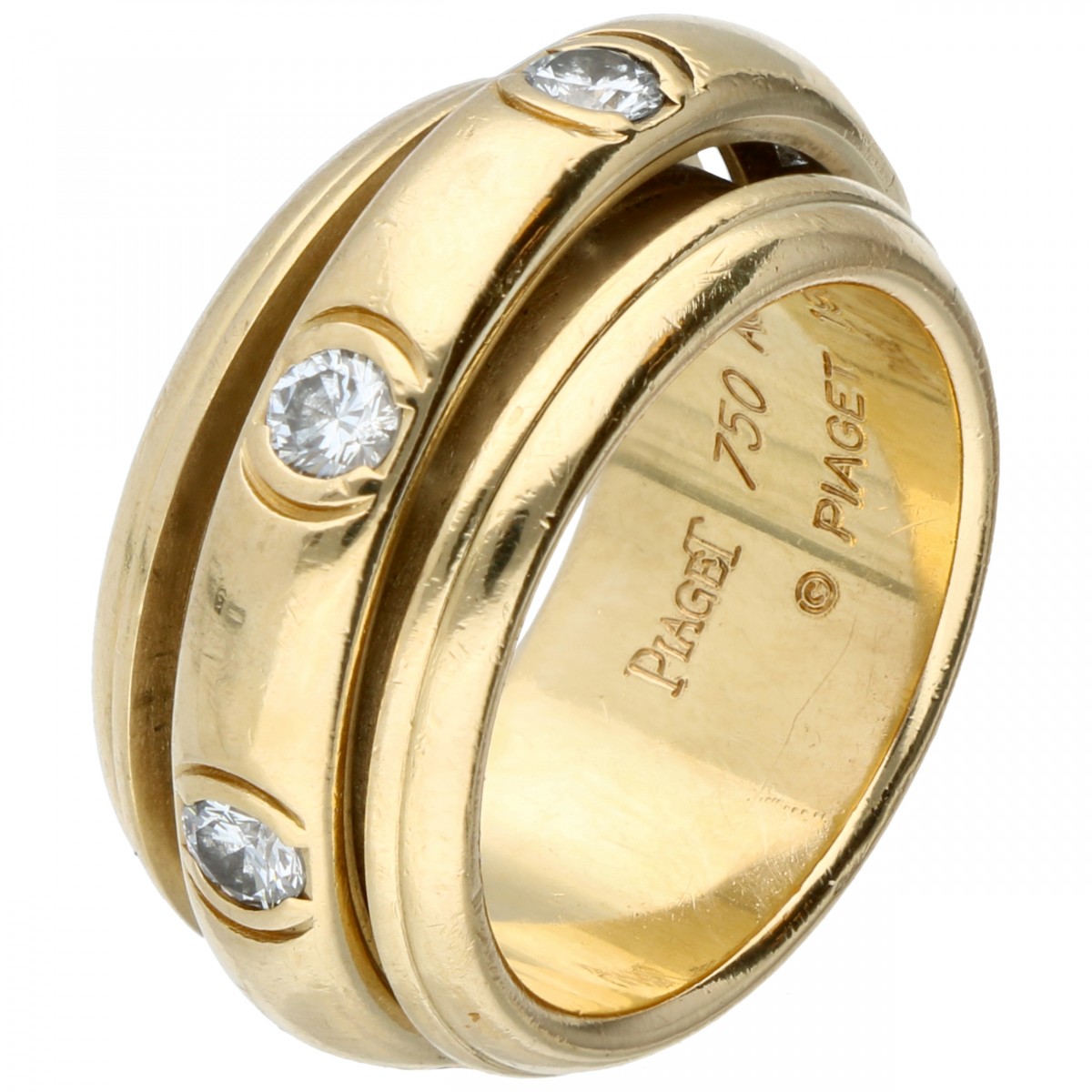 Geelgouden Piaget Possession ring, met ca. 0.70 ct. diamant - 18 kt.