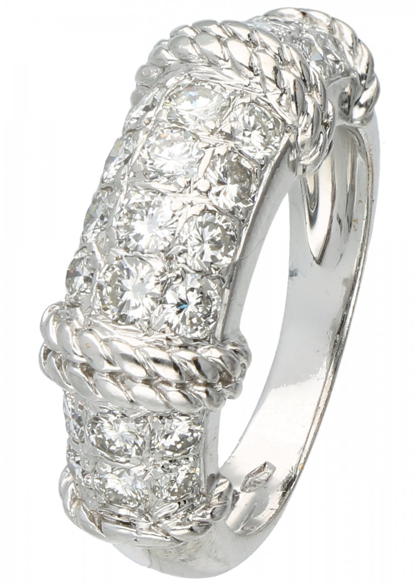 Witgouden Fred ring van de Isaure collectie bezet met ca. 1.18 ct. diamant - 18 kt.