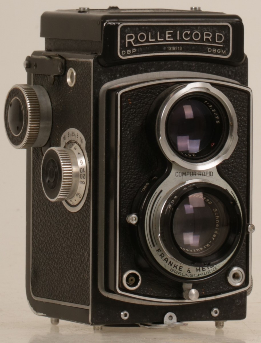 Een Rolleicord Compur Rapid camera, Franke & Heidecke Braunschweig. Jaren '50.