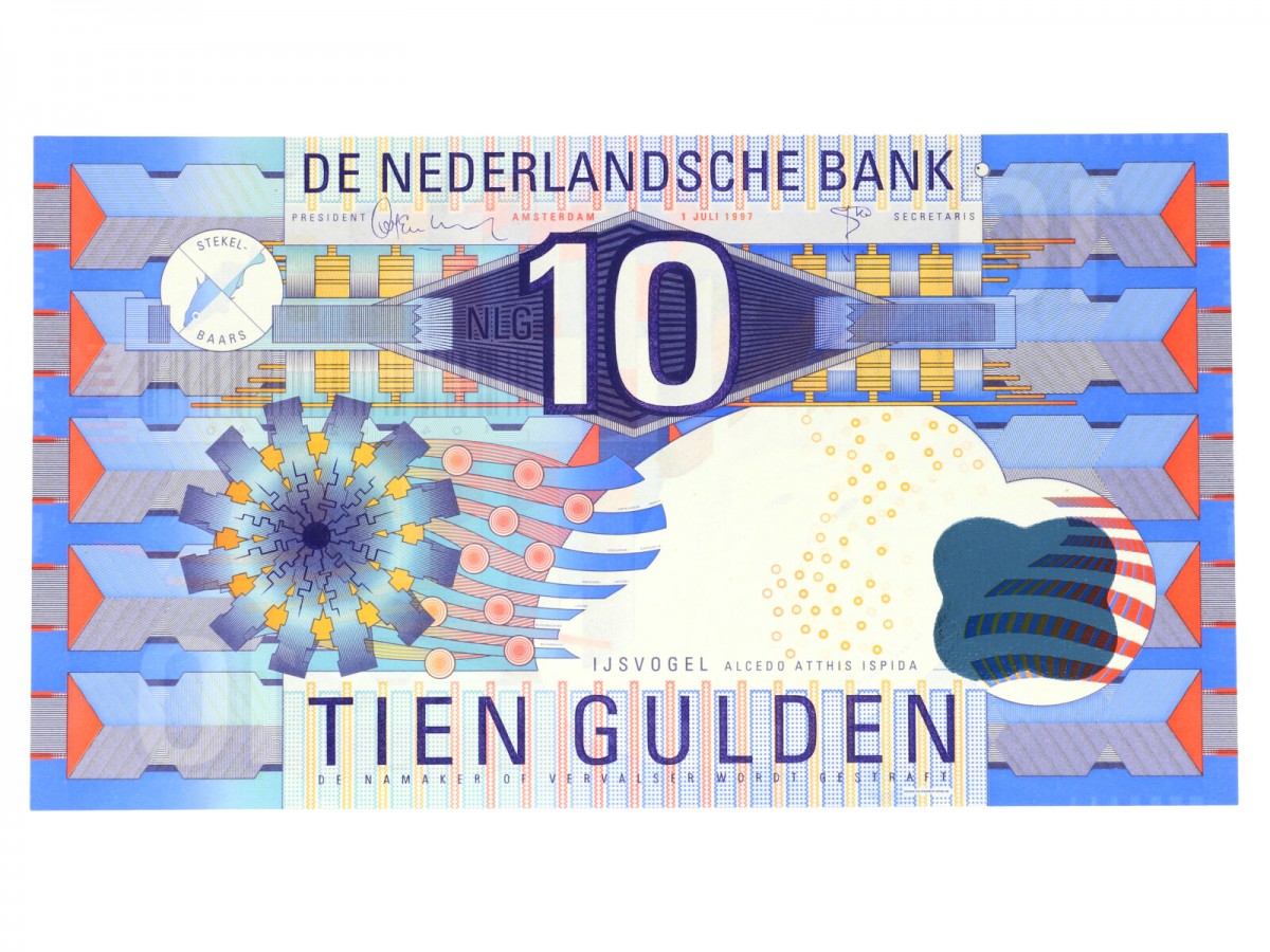 Nederland 10 gulden Bankbiljet Type 1997 IJsvogel - UNC
