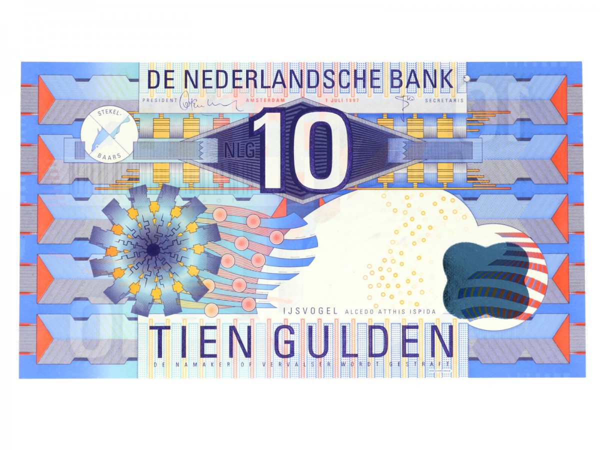 Nederland 10 gulden Bankbiljet Type 1997 IJsvogel - UNC