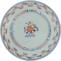 Een lot van (4) porseleinen borden met Imari decor. China, Qianglong.