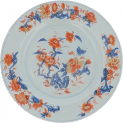 Een lot van (4) porseleinen borden met Imari decor. China, Qianglong.
