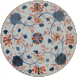 Een lot van (4) porseleinen borden met Imari decor. China, Qianglong.