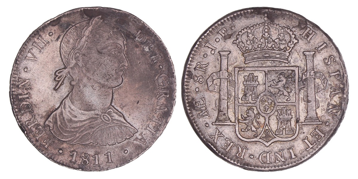 Peru, Spanish colony. Ferdinand VII. 8 Reales. 1811 JP.