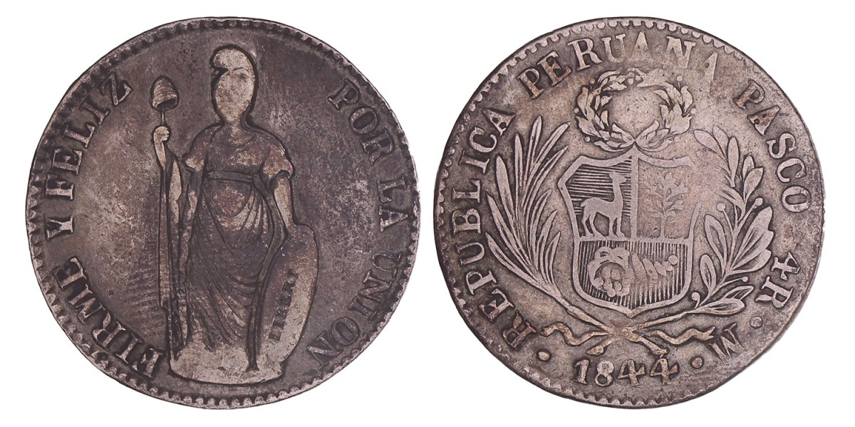 Peru. 4 Reales. 1844 MB.