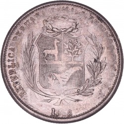 Peru. 50 Centimos. 1858.