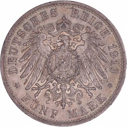 German States. Prussia. Wilhelm II. 5 Mark. 1913 A.