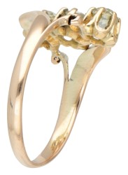 BWG 10K geelgouden ring met oud geslepen diamant.