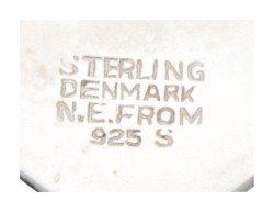 Niels Erik From sterling zilveren modernistische broche.