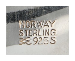 Aksel Holmsen - Sandefjord sterling zilveren Noorse design hanger.