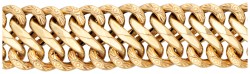 18K Geelgouden gourmet schakelarmband.