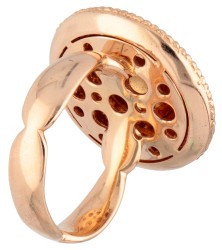 18K Roségouden O! Jewelry Belgische design ring bezet met ca. 0.32 ct. diamant.
