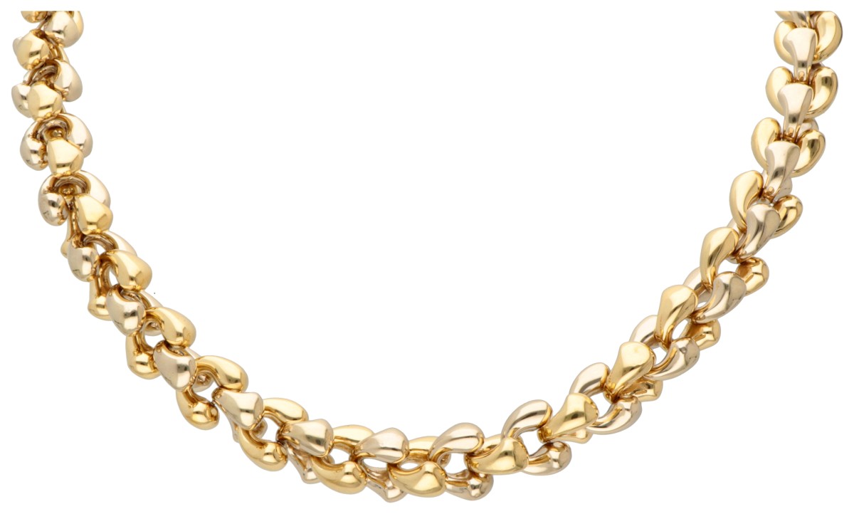 Cadaro 18K bicolour gouden schakelcollier.