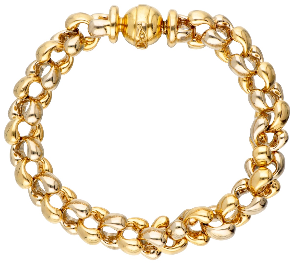 Cadaro 18K bicolour gouden schakelarmband.