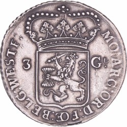 3 Gulden -generaliteits- West-Friesland 1793. Zeer fraai +.