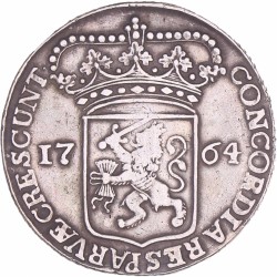 Zilveren dukaat Zeeland 1764. Zeer fraai.
