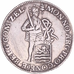 Zilveren dukaat Zeeland 1764. Zeer fraai.