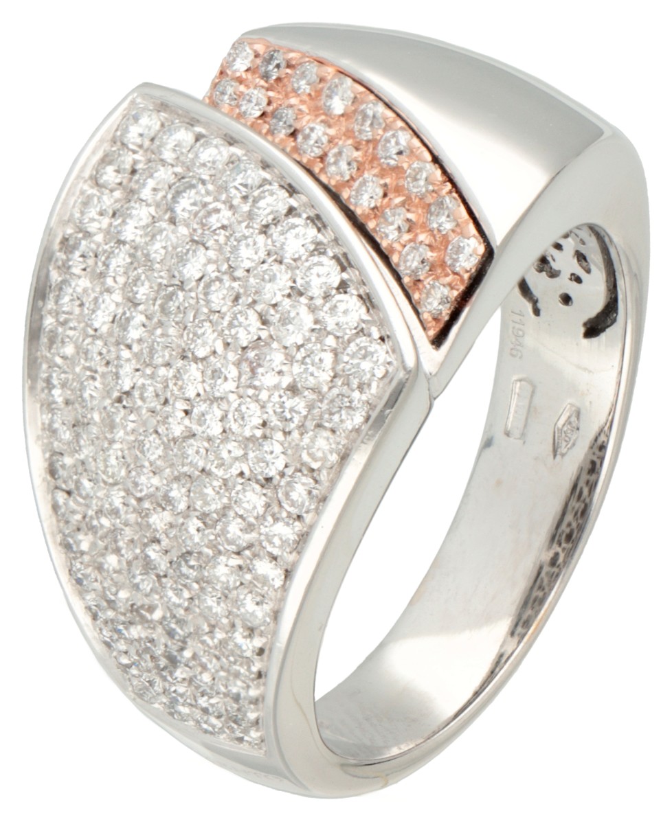  Chimento 'Desiderio' 18K witgouden ring bezet met ca. 0.88 ct. diamant.