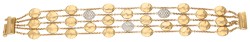 Marco Bicego 18K geelgouden vijfrijige 'Siviglia' armband met diamant.