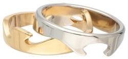 Georg Jensen 18K bicolour gouden 'Fusion' ring.