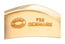 Georg Jensen 18K bicolour gouden 'Fusion' ring.