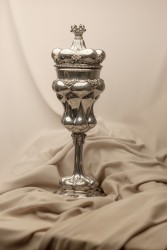 Zilveren ananas beker / pronkbeker, J.H. Werner, Berlijn ca. 1900.
