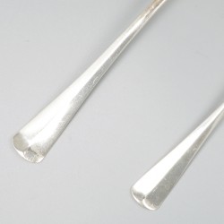 Aardappel-lepel & groentelepel Haags lofje zilver.