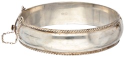 Sterling zilveren Engelse gegraveerde bangle armband.