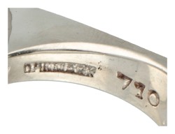 Sterling zilveren Deense design ring.