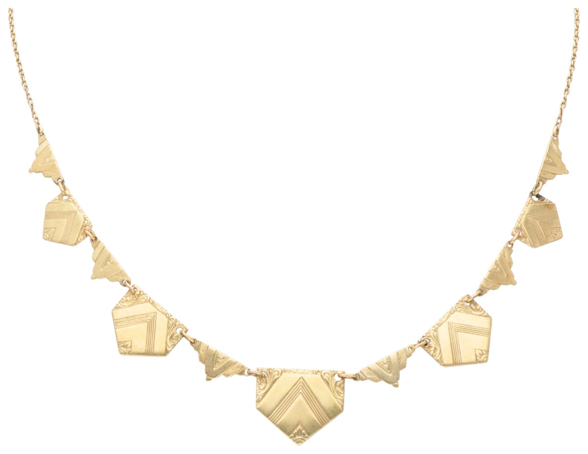 Antiek 14K geelgouden collier.