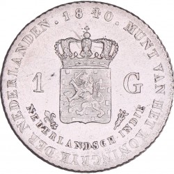 Nederlands-Indië. 1 Gulden Willem I 1840. Prachtig.