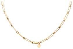 Hermès rijlaars hanger aan verguld collier.
