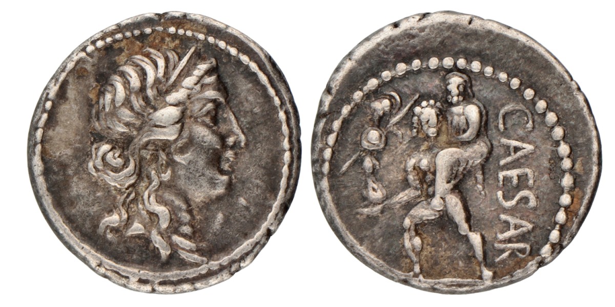 Roman Republic. Julius Caesar. Denarius. N.D. (49 - 44 BC).