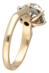 BWG 9K geelgouden entourage ring met diamant.