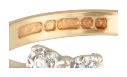BWG 9K geelgouden entourage ring met diamant.