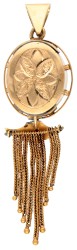 14K Geelgouden antieke hanger met baardje.