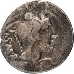 Roman Republic. L. Thorius Balbus. Denarius. N.D. (100 - 95 BC).