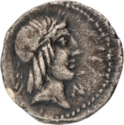 Roman Republic. L. Calpurius Piso L.f. Frugi. Denarius. N.D. (90 - 89 BC).