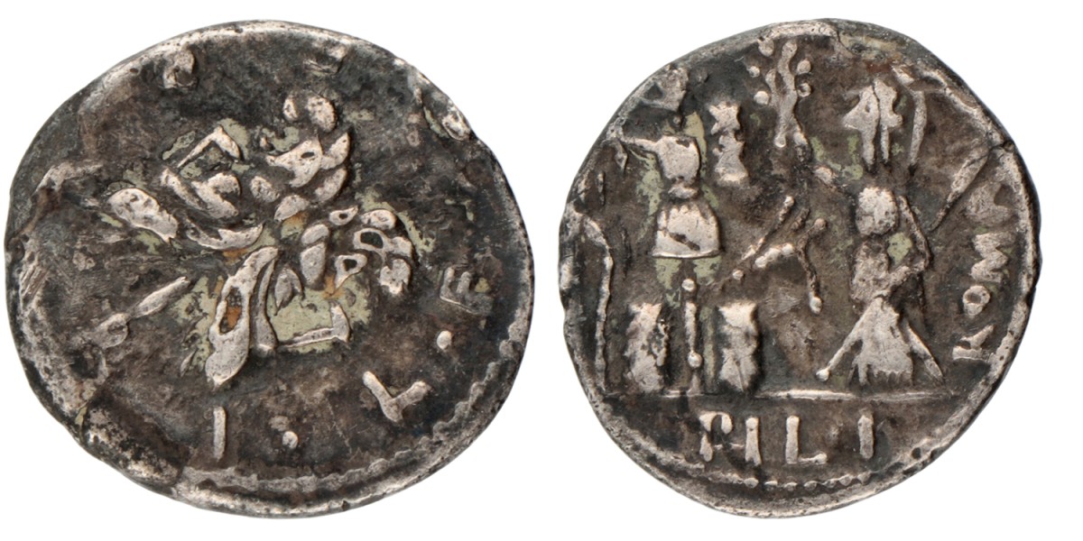 Roman Republic. Marcus Furius Philus. Denarius. ND (119 BC).