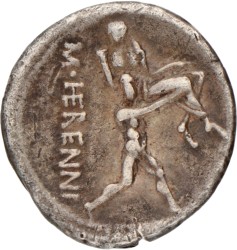 Roman Republic. M. Herenius. Denarius. N.D. (101 BC).