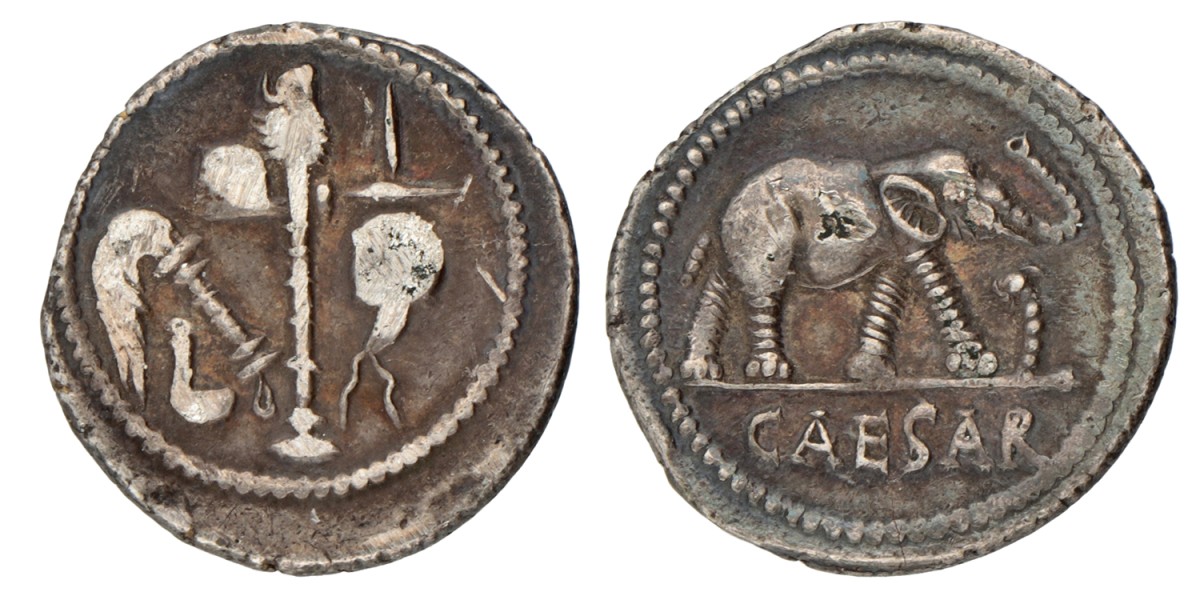 Roman Republic. Julius Caesar. Denarius. N.D. (49 BC).