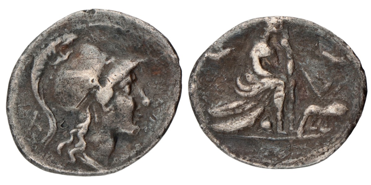 Roman Republic. Anonymous. Denarius. N.D. (115 - 114 BC).