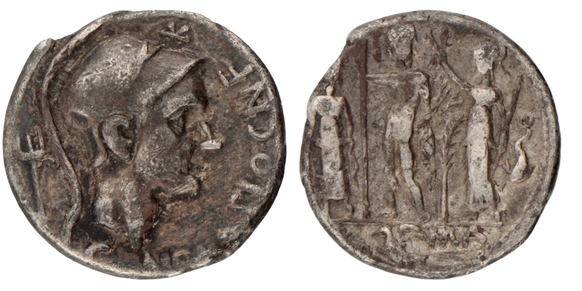 Roman Republic. Cn. Cornelius Blasius. Denarius. N.D. (112 - 111 BC).