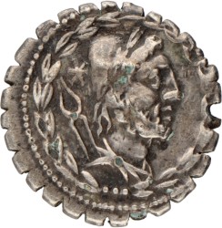 Roman Republic. L. Aurelius Cotta. Denarius. N.D. (105 BC).
