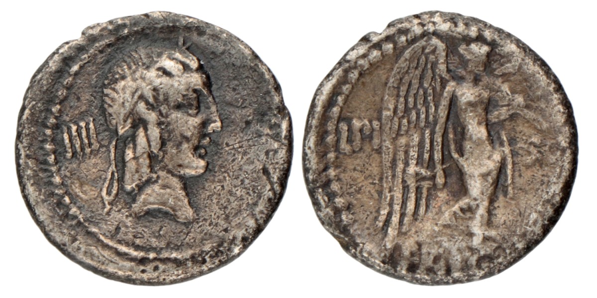 Roman Republic. L. Calpurnius Piso Frugi. Quinar. N.D. (90 BC).