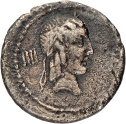 Roman Republic. L. Calpurnius Piso Frugi. Quinar. N.D. (90 BC).