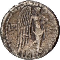 Roman Republic. L. Calpurnius Piso Frugi. Quinar. N.D. (90 BC).