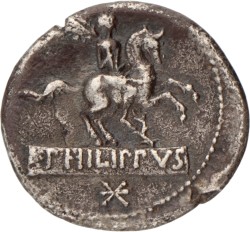 Roman Republic. L. Marcius Philippus. Denarius. N.D. (113 - 112 BC).