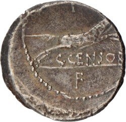 Roman Republic. C. Marcius Censorinus. Denarius. ND (88 BC).